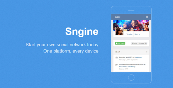Sngine v2.5.5 - The Ultimate PHP Social Network Platform - nulled