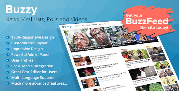 Buzzy v2.0 - News, Viral Lists, Polls and Videos