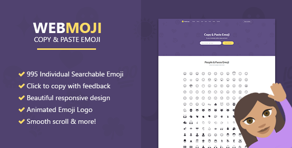 WebMoji - Searchable, Copy & Paste Emoji Directory