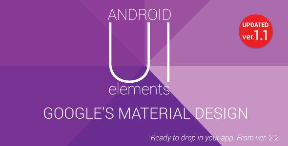 Material Design UI Android Template App v1.1