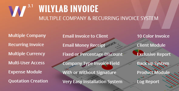 Wilylab Invoice v3.1 - Recurring & Multiple Company Invoice