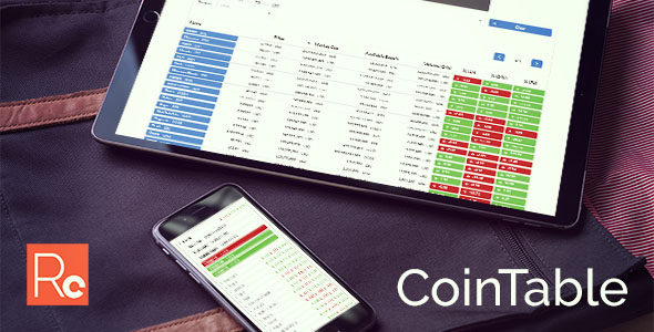 Coin Table - Cryptocurrency Market CMS