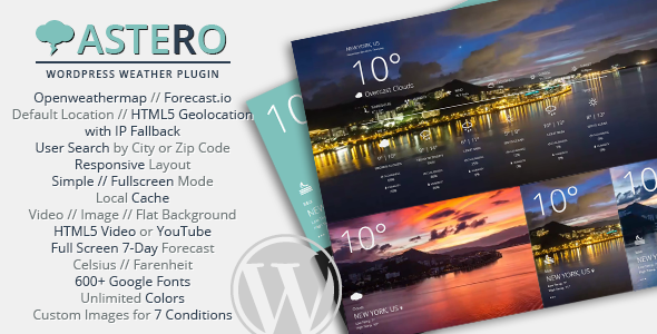 Astero WordPress Weather Plugin v2.0