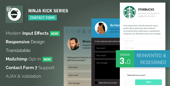 Ninja Kick: WordPress Contact Form v3.5.6