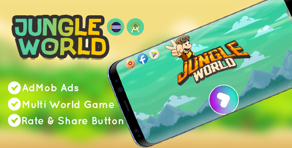 Jungle World Game - Eclipse & Android Studio - AdMob Ads