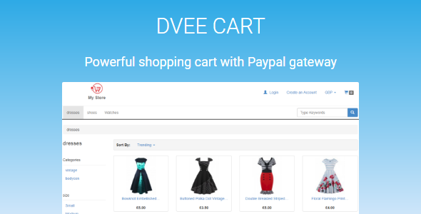 Dvee Cart - E-commerce with Paypal