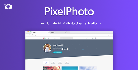 PixelPhoto - The Ultimate Image Sharing & Photo Social Network Platform - free download gratis terbaru