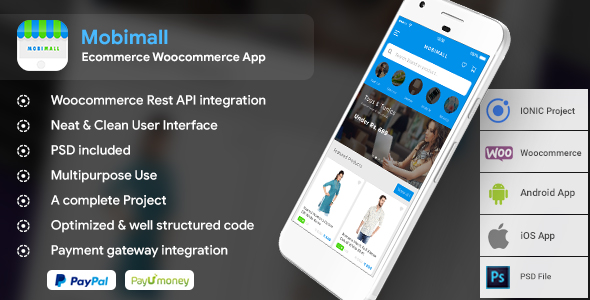 Mobimall - Ecommerce Woocommerce Android + iOS App IONIC 3