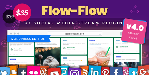 Flow-Flow v4.0.0 - WordPress Social Stream Plugin