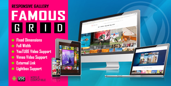 Famous v1.0.1 - Responsive Image And Video Grid