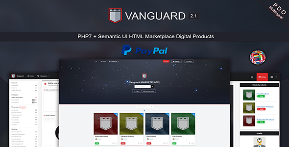Vanguard v2.1 - Marketplace Digital Products PHP7 - free download gratis terbaru