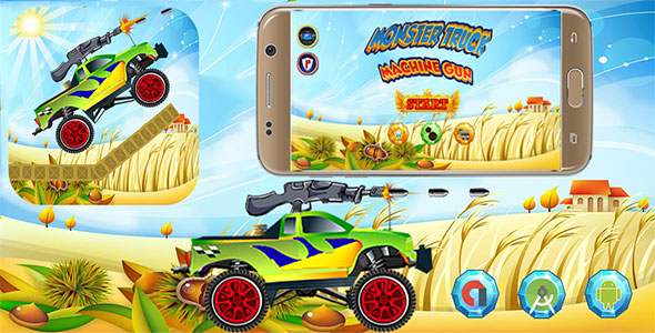 Monster Truck Machine Gun With Admob Banner & Interstitial (Android Studio Project)