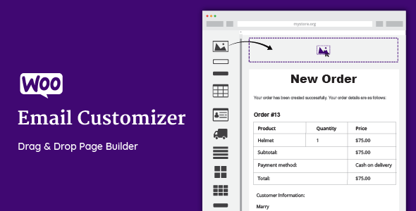 WooCommerce Email Customizer with Drag and Drop v1.5.14