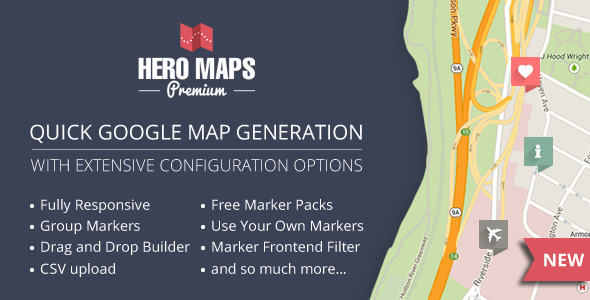 Hero Maps Premium v2.1.6 - Responsive Google Maps Plugin
