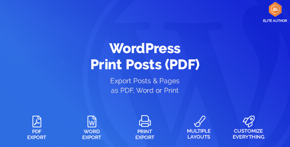 WordPress Print Posts & Pages (PDF) v1.4.0