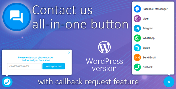 Contact us all-in-one button with callback v1.8.1 - Wordpress Plugin