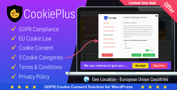 Cookie Plus v1.4.5 - GDPR Cookie Consent Solution