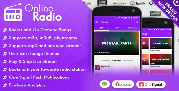 Online Radio With Material Design