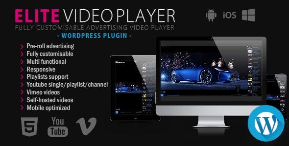 Elite Video Player v6.7.7 - WordPress plugin