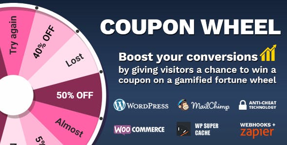 Coupon Wheel v3.2.0 - For WooCommerce and WordPress