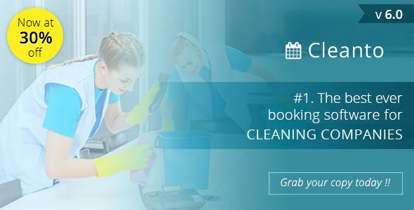 Cleanto v6.0 - software with booking system for cleaner service companies - nulled