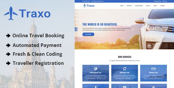 Traxo v1.1 - Travel Agency CMS with Online Booking System