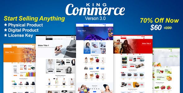 KingCommerce - All in One Single/Multi Vendor eCommerce Business Management System