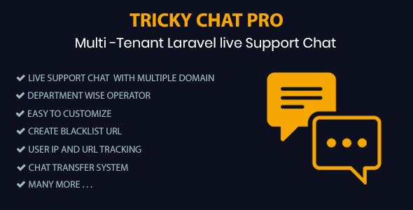 Tricky Chat Pro - Multi Tenant Live Support Chat