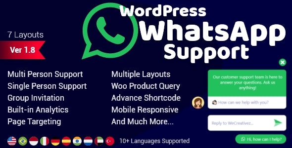 WordPress WhatsApp Support v1.9.1