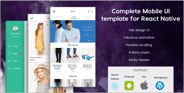 BeoStore v3.9.6 - Complete Mobile UI template for React Native