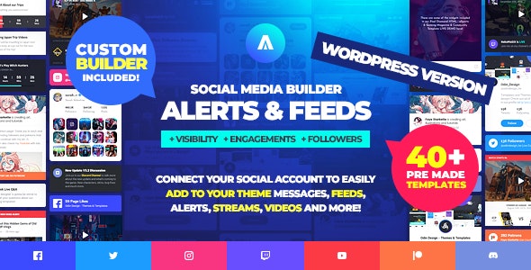 Asgard v1.2.6 - Social Media Alerts & Feeds WordPress Builder - Facebook, Instagram, Twitch and more!