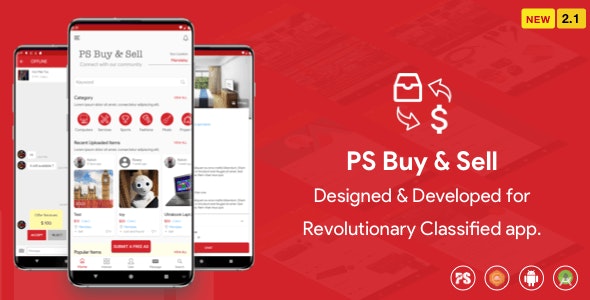 PS BuySell v2.1 -  ( Olx, Mercari, Offerup, Carousell, Buy Sell ) Clone Classified App