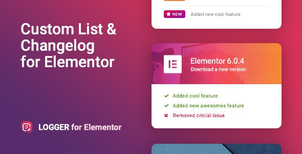 Logger v1.0 - Changelog & Custom List for Elementor 
