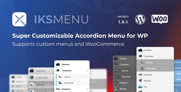 Iks Menu v1.7.6 - Super Customizable Accordion Menu for WordPress