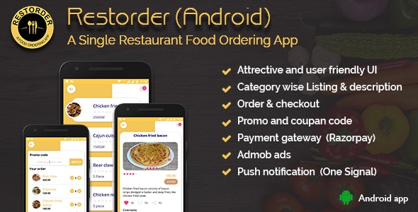 Restorder (Android) - A single restaurant food ordering app