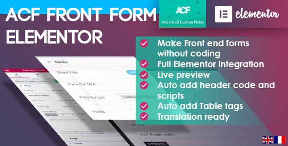 ACF Front Form for Elementor Page Builder v2.0.0