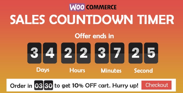 Checkout Countdown v1.0.1 - Sales Countdown Timer for WooCommerce and WordPress 
