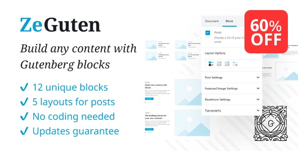 ZeGuten v1.0.5 - Blocks for Gutenberg