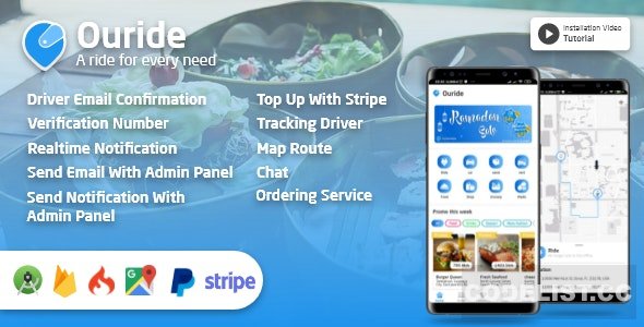 Ouride v2.0.0 - Transportation App With Customer App, Driver App, Merchant App and Admin Panel