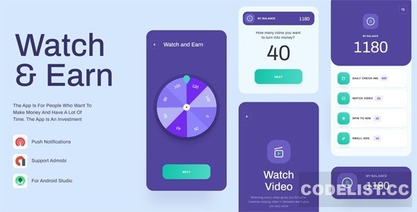 Watch And Earn v1.2 - Android App Source Code