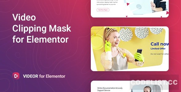 Videor v1.0.0 - Video Clipping Mask for Elementor