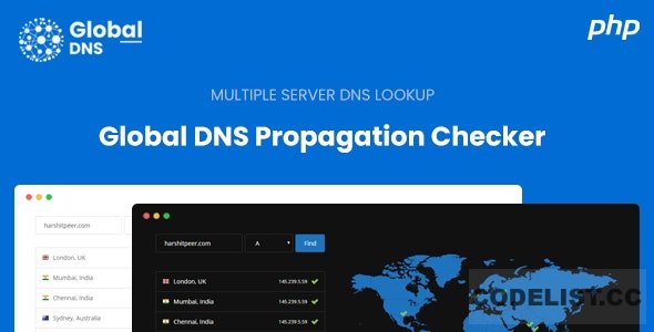 Global DNS v1.0 - Multiple Server - DNS Propagation Checker - PHP