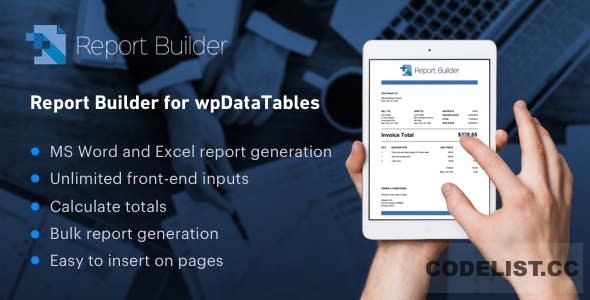 Report Builder add-on for wpDataTables v1.1.8