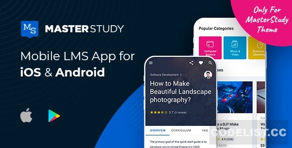 MasterStudy LMS Mobile App v1.0 - Flutter iOS & Android 