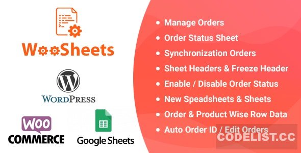 WooSheets v4.3 - Manage WooCommerce Orders with Google Spreadsheet