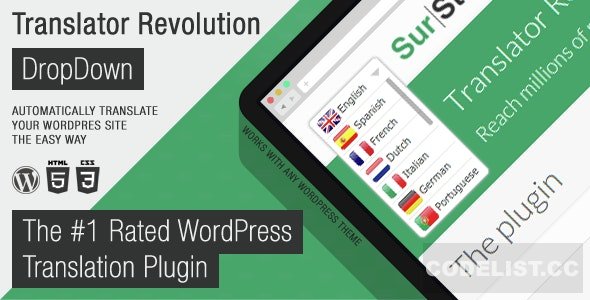 Ajax Translator Revolution v2.1 - DropDown WP Plugin 