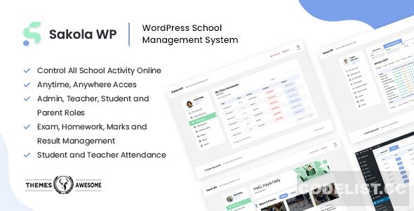 SakolaWP v1.0.0 - WordPress School Management System 