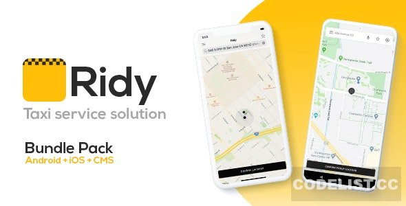 Ridy v3.4.0 - Taxi Application Android & iOS + Dashboard