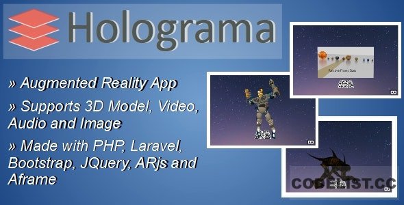 Holograma v2.1 – Augmented Reality Builder App