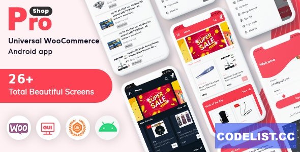 ProShop v10.0 - WooCommerce Multipurpose E-commerce Android Full Mobile App + kotlin 